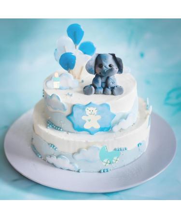 Baking Decorations Baby Mix Set in Blue 8 Pieces Various Baby Motifs as Fondant Decoration for Baking Cupcakes & Muffins Ideal for Baby Showers & Gender Reveal Parties - Buy Online on SooperMarket.com
