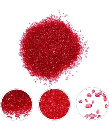FRCOLOR 1 Transparent Colored Glass Sand Broken Glass Irregular Glass Manicure Jewelry Accessories Decorative Glass Sand (big Red) Glass Vases Decorative Glass Sands Miss Nail Bare Stone - Buy Online on SooperMarket.com