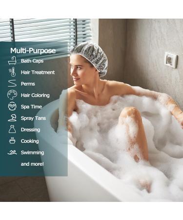 VICARKO Disposable Shower Cap - Case of 60, Clear Plastic Hair Caps for Men & Women, One Size Fits All - Ideal for Conditioning, Processing, and Showering - Buy Online on SooperMarket.com