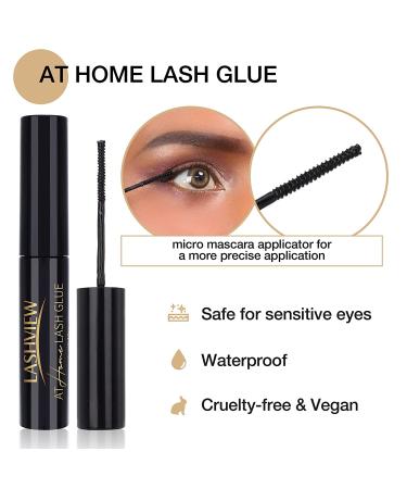 LASHVIEW DIY Eyelash Extension Kit | Natural Pre-cut Cluster Lashes with Glue and Tweezers | Synthetic, Reusable, Featherlight | MY DAY Mix 12/14mm - Buy Online on SooperMarket.com