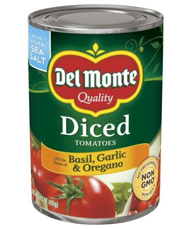 Del Monte Canned Diced Tomatoes, 14.5 Ounce (Pack of 12)