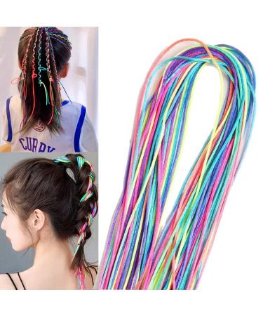 30 Pcs Hair Braids Assorted Gradient Color Mix Colorful Hair Wrap String Rope Strands DIY African Girl Braid Hair Accessories -Hair1