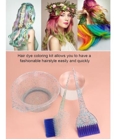 WSimily 11 Pcs Hair Dye Coloring Kit - Professional Salon Tools for DIY Hair Coloring - Mixing Bowl, Brushes, Bleaching Kit, Ear Muffs - Blue - Buy Online on SooperMarket.com
