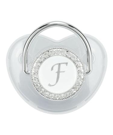 Ultra-Light BPA-Free Silicone Pacifier for Toddlers 6-18 Months | Seamless Design with Silver A-Z Letters & Lid - Buy Online on SooperMarket.com