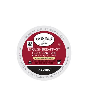 Twinings Decaf English Breakfast Tea K-Cups for Keurig | Decaffeinated Black Tea | Smooth Flavourful | 24 Count (Pack of 4) | Enjoy Hot or Iced Decaf English Breakfast 24 Count (Pack of 4)