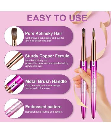 Shine Chance Size 4 Acrylic Nail Brush - 100% Real Kolinsky Art Brush for Professional DIY Manicures - Handmade Nail Extension Tool for Home Salon - Beginners Friendly - Buy Online on SooperMarket.com