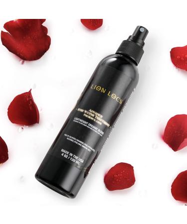 Lion Locs Rosewater Spray for Dreads  Dreadlocks  Braids  Faux Locs  Crochet Locs  Sisterlocks with Aloe  Essential Oils  Vitamins  and Glycerin | Organic Vegan Conditioner Rose Water Spritz (4oz)