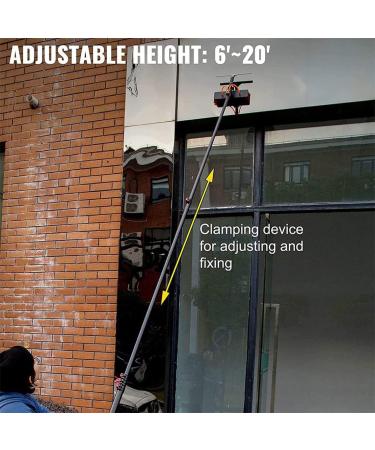 Window Cleaning Pole Water/Hose Fed Pole Window Cleaning Brush Equipment Extendable Cleaner Pole for Large Vehicles Trucks Roof/5.4M/18Ft 35cm Brush Head 9M/30FT - Buy Online on SooperMarket.com