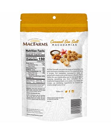 MacFarms Caramel Sea Salt Macadamia Nuts - 10 oz (Pack of 2) - Delicious Snack Duo - Buy Online on SooperMarket.com