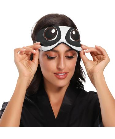 Haskirky Light Blocking Eye Mask for Deep Sleep - Breathable & Adjustable for Men and Women - Perfect for Travel, Yoga, Meditation - Panda Big Eyes Design - Buy Online on SooperMarket.com