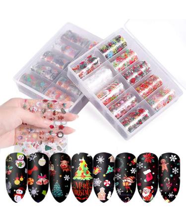 Kalolary 20 Rolls Nail Foil & Glue - Holographic Starry Sky Stars Transfer Stickers for DIY Nail Art Decoration - Buy Online on SooperMarket.com