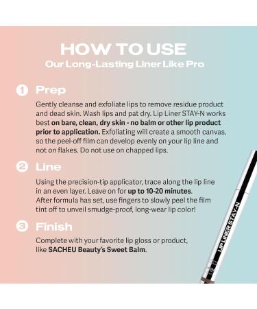 Sacheu Lip Liner Stay-N - Peel Off Lip Stain - 0.12 Fl Oz | Long-Lasting Lip Liner Tattoo - Buy Online on SooperMarket.com