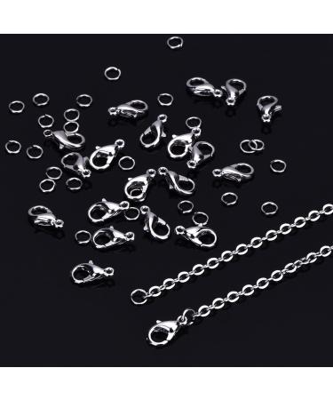 Stainless Steel Necklace Chains Kit - 33ft DIY Link Chain with Lobster Clasps and Jump Rings for Jewelry Making (1.5mm) - Buy Online on SooperMarket.com