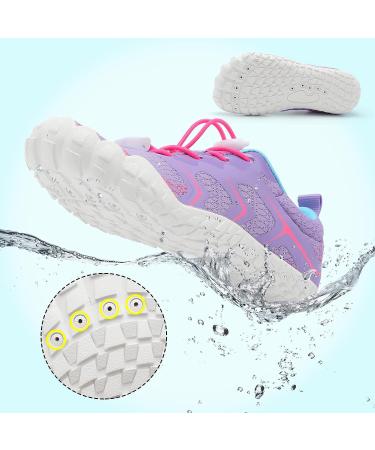 L-RUN Kids Water Shoes - Quick Dry Athletic Sneakers for Boys Girls | 13.5 Little Kid | Indoor Outdoor Hiking Shoes | Purple Pink - Buy Online on SooperMarket.com