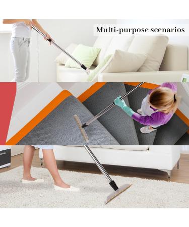 Pet Hair Remover & Lint Brush with Adjustable Long Handle | Carpet & Furniture Cleaner for Dogs & Cats - Black - Buy Online on SooperMarket.com