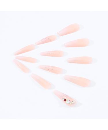 Brishow Coffin Artificial Nails - Long Gradient Ballerina Acrylic Press-On Nails (24pcs) for Women & Girls - Shop Now! - Buy Online on SooperMarket.com