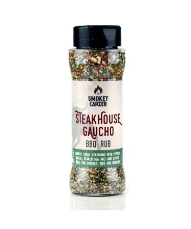 Steakhouse Gaucho BBQ Rub Shaker | The Smokey Carter | Robust steak seasoning | Great on burgers brisket ribs roast potatoes or as an all purpose sesoning