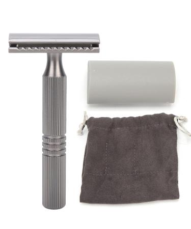 Professional men alloy retro razor home classic portable razor with ergonomic handle washable safety razor without blade