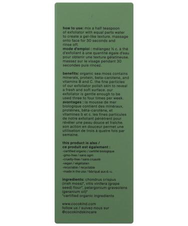 Cocokind Organic Sea Moss Exfoliator - Natural Skincare for Smooth and Radiant Skin - Buy Online on SooperMarket.com