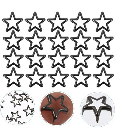 EXCEART 100 Pcs Five Claw Nail Leather Rivets Star Rivets for Leather Diy Cloth Material Degreasing Jacket Blackx2pcs 1.2X1.2CMx2pcs - Buy Online on SooperMarket.com