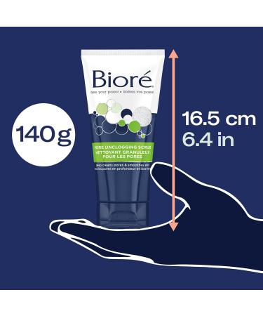 Biore Pore Unclogging Scrub Exfoliating Wash for the Face (140 g) - Buy Online on SooperMarket.com