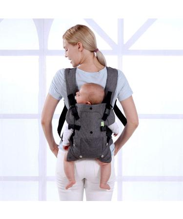 Baby Soft Carrier for Newborn - Ergonomic 4-in-1 Sling Wrap for Infants 7-45lbs - Grey - Buy Online on SooperMarket.com