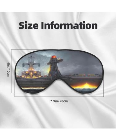 SSIMOO Giant Nuclear Ship Sleep Eye Mask | Breathable Travel Eye Patch for Relaxation - Black - Buy Online on SooperMarket.com