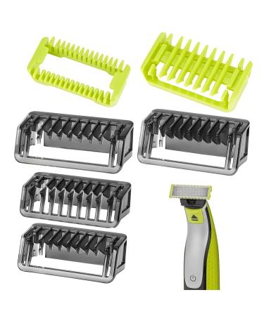 6Pcs Guide Comb Attachments Face Comb Body Comb Compatible with One Blade Pro QP2724 QP2520 QP2530 QP2620 QP2630 Trimmer Portable and Easy to Use