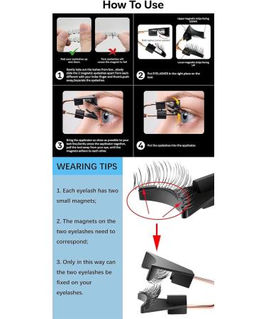 Reusable Magnetic Eyelashes Set | Natural Look 3D Effect | Waterproof False Lashes - Buy Online on SooperMarket.com