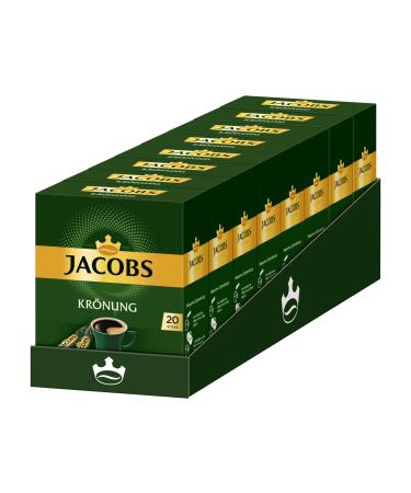 Jacobs soluble coffee Kr nung 160 instant coffee sticks pack of 8 8 x 20 drinks Kr nung 36 g (pack of 8)