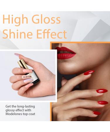 Modelones Gel Top Coat 10ML - High Gloss No Wipe Top Coat for Long-Lasting Home Manicure | Gift Box Included - Buy Online on SooperMarket.com