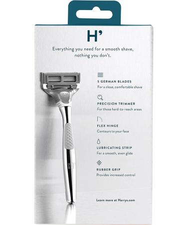 Harry's 5-Blade Men's Razor - Chrome Edition Handle with 2 Refills - Buy Online on SooperMarket.com
