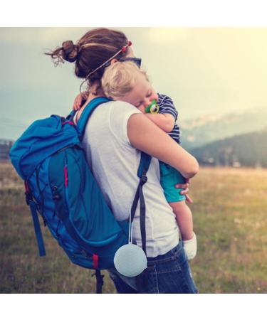 Bexdug Silicone Pacifier Bag | Travel Organizer for Kids | Stainless Steel Zip | Store Pacifiers Keys Lip Balm & More - Blue - Buy Online on SooperMarket.com
