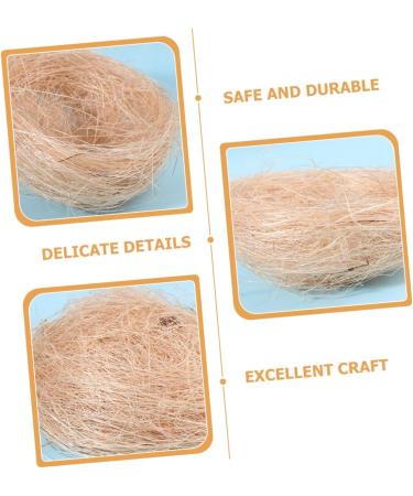 Unomor 12th Simulated Bird Nest - Mini Decorative Rattan & Hemp Silk Nest for Home Culture - 12x12cm - Buy Online on SooperMarket.com