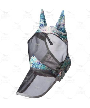 Harrison Howard LumiVista Horse Fly Mask with Ears, Long Nose, UV Protection - Pastel Mix Cob - Buy Online on SooperMarket.com