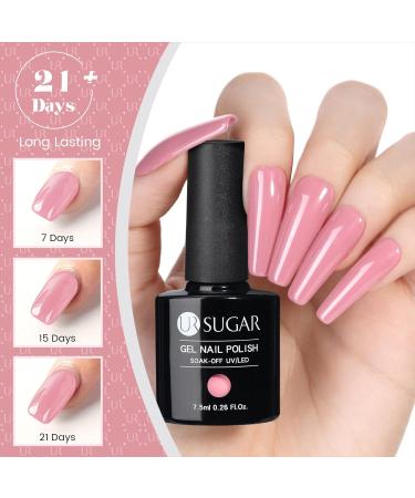 Ur Sugar UV Nail Polish Set - 6 Colors Gel Lacquer for Nude & Gray Nail Designs | Perfect for Weddings & Valentine's Day - Buy Online on SooperMarket.com