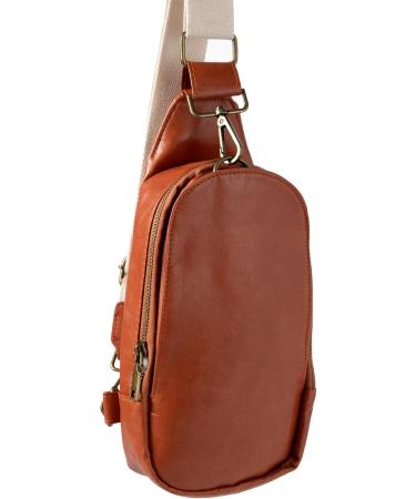 Higton Original Crossbody Diaper Bag - Small Compact & Organized - Ivory Strap - Auburn - Ideal for International Shipping - Buy Online on SooperMarket.com