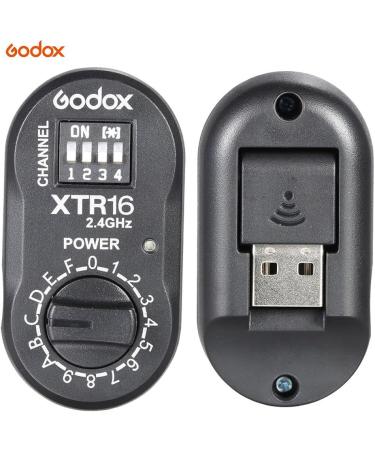 Godox XTR-16 2.4G Wireless Flash Receiver for X1C X1N XT-16 Transmitter - Compatible with Wistro AD360/DE/QT/DP/QS/GS/GT Series - Buy Online on SooperMarket.com