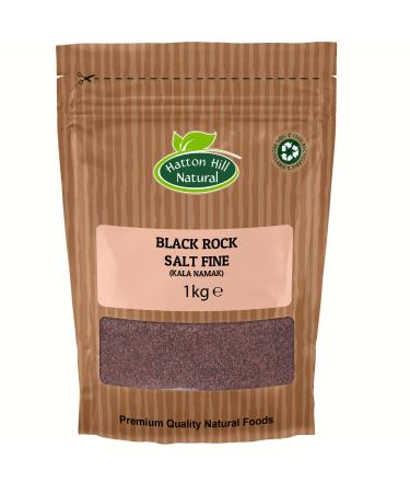 Black Rock Salt Fine (Kala Namak) 1kg by Hatton Hill