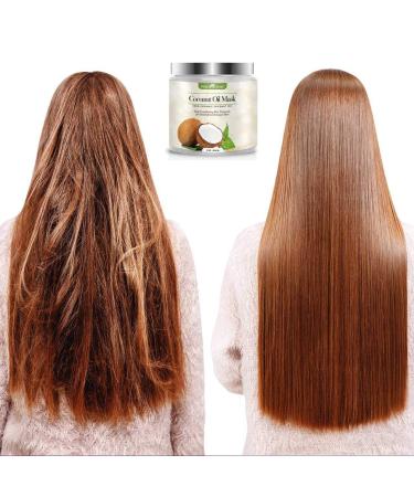 Alayna Pure Organic Coconut Oil Hair Mask - Hydrating Treatment for Natural Hair Growth - Repairs Dry & Damaged Hair - 8 oz - Buy Online on SooperMarket.com