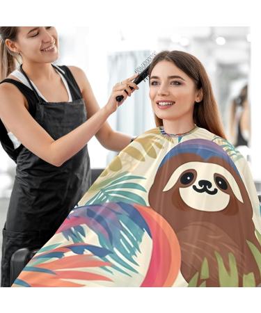 Kigai Sloth Palm Barber Cape | Professional Waterproof Hair Cutting Cape for Men & Women | Adjustable Snap Closure Hairdressing Cape - Buy Online on SooperMarket.com