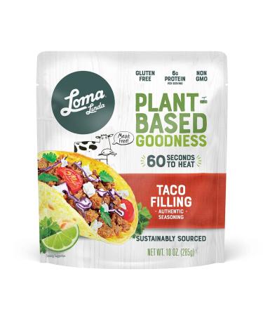 Loma Linda - Plant-Based Complete Meal Solution Packets (Taco Filling (10 oz.), 6 pack) Taco Filling (10 oz.) 10 Ounce (Pack of 6)