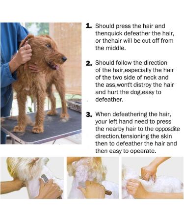 Dog Professional Stripping Knife for Border Terrier Grooming - Ergonomic Wooden Handle (Right) - Buy Online on SooperMarket.com
