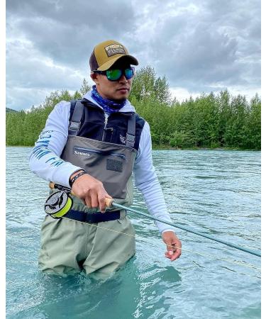 UPF 50+ Lightweight Performance Fishing Hoodie Shirt with Hood - Large, Arctic Blue - Buy Online on SooperMarket.com