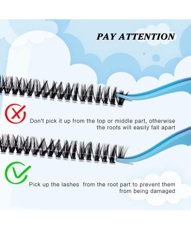 300 Pcs DIY Lash Extension Clusters for Dramatic Volume | C-16mm 50D Individual Lashes for At-Home Application - Buy Online on SooperMarket.com