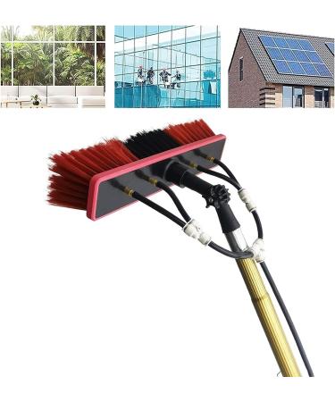 Glass Cleaning Brush Window Cleaning Pole Water Fed Telescopic Brush for Cleaner Conservatory Roof Photovoltaic Panel Cleaning- (Color : Clear Size : 24FT) (Clear 30FT)