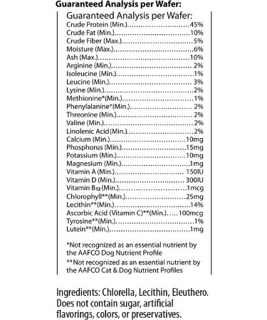 Sun Chlorella Rejuv-A-Wafers - Daily Superfood Supplement for Pets - Immune Defense & Gut Health Support - 60 Wafers - Buy Online on SooperMarket.com
