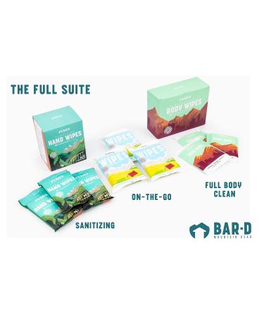 BAR-D Antibacterial Hand Wipes with Essential Oils - 60 Wipes, Peppermint, Tea Tree Oil, Aloe Vera, Travel Size Sanitizing Hand Wipes - Disinfecting and Smelling Great - Buy Online on SooperMarket.com