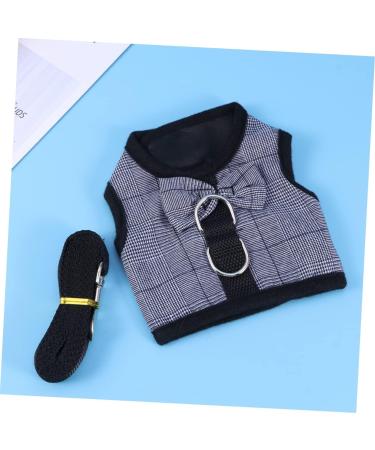 Soft Ferret Bubble Vest Dress with Chest Band & Leash | Guinea Pig Harness & Rope Straps | Size 3 Black - Best for Small Pets - Buy Online on SooperMarket.com