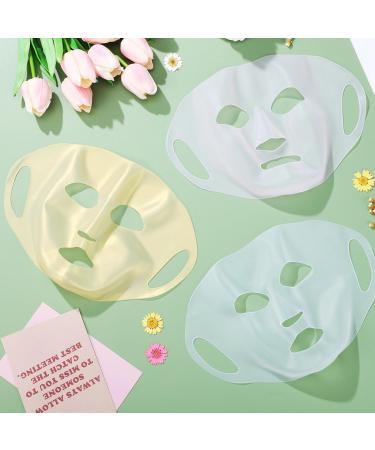 FRCOLOR Silicone Face Masks - Reusable Moisturizing Mask Sheet for Skincare | 3 Pcs Beauty Tool for Women & Girls - Buy Online on SooperMarket.com